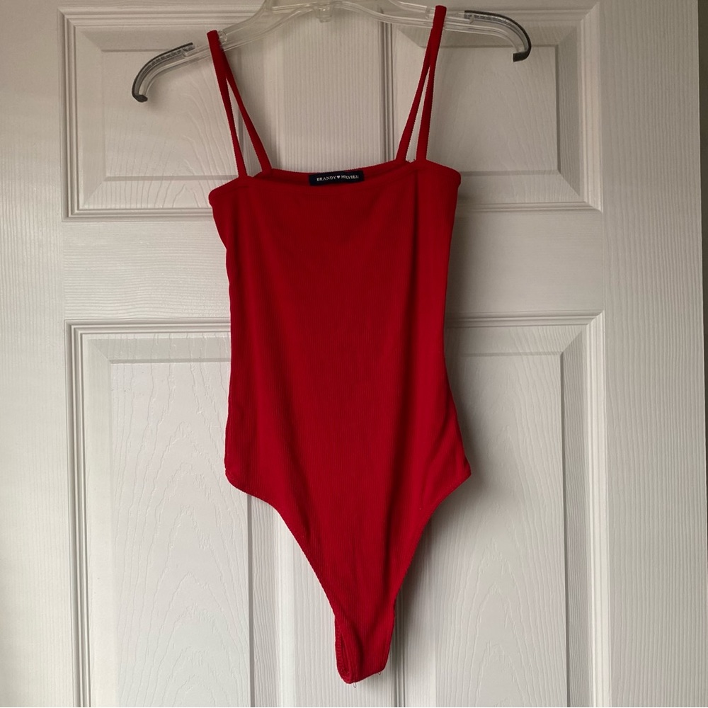 Brandy Melville Ribbed Straight Line Tank Bodysuit